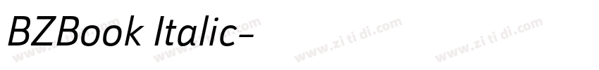 BZBook Italic字体转换